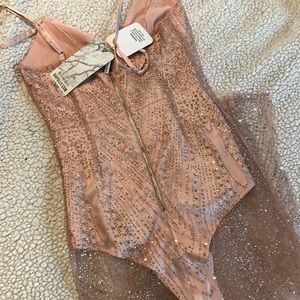 Lace blush pink dress